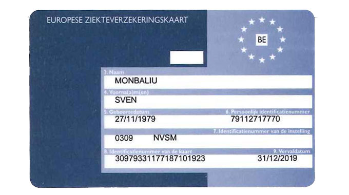 Europese ziekteverzekeringskaart (EZVK)